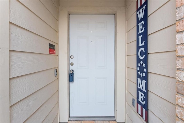 view of doorway to property