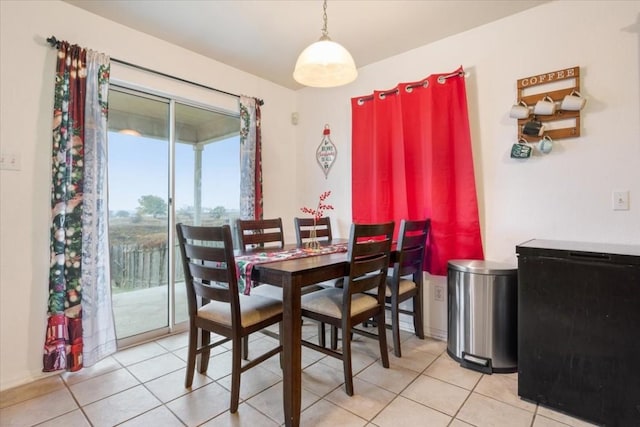 view of tiled dining area