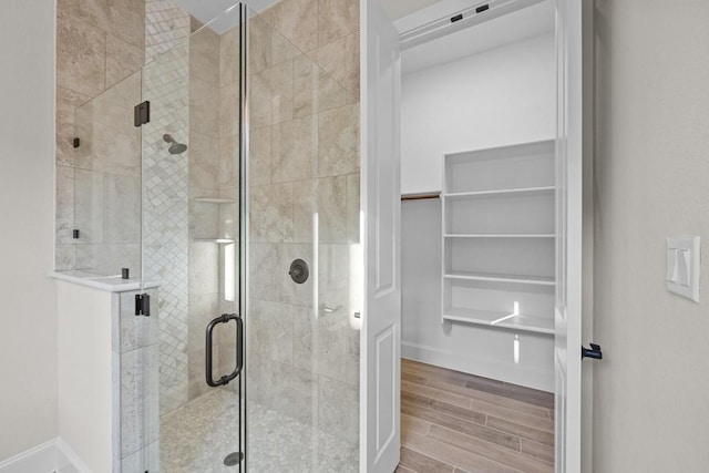 bathroom with walk in shower