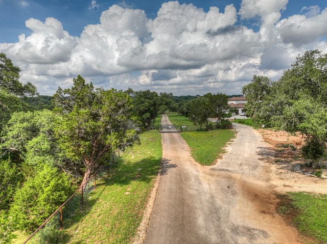 view of road featuring a rural view