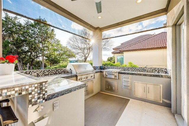 7302 Matisse Pointe Dr, Jonestown, TX 78645 - view of patio / terrace featuring a sink