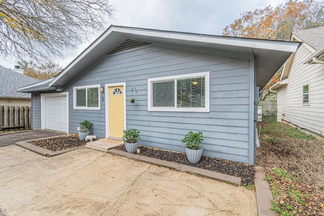 bungalow with a garage