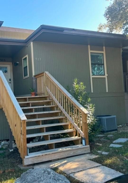 entrance to property with central air condition unit