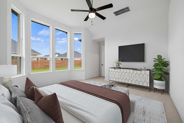 208 San Xavier St, Georgetown, TX 78633 - bedroom featuring carpet flooring and a ceiling fan