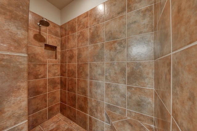 room details with tiled shower