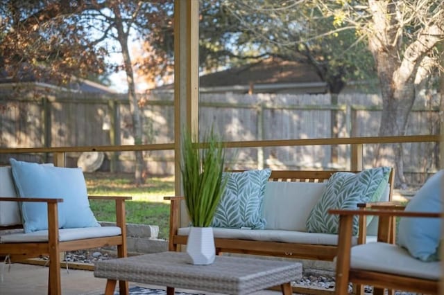 view of sunroom / solarium