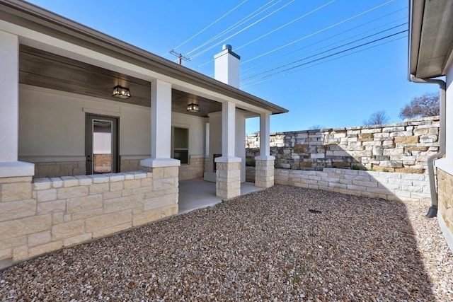 exterior space featuring a porch