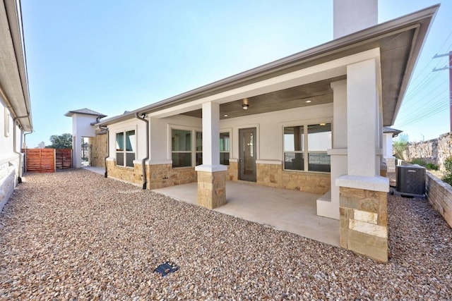 rear view of house featuring a patio area