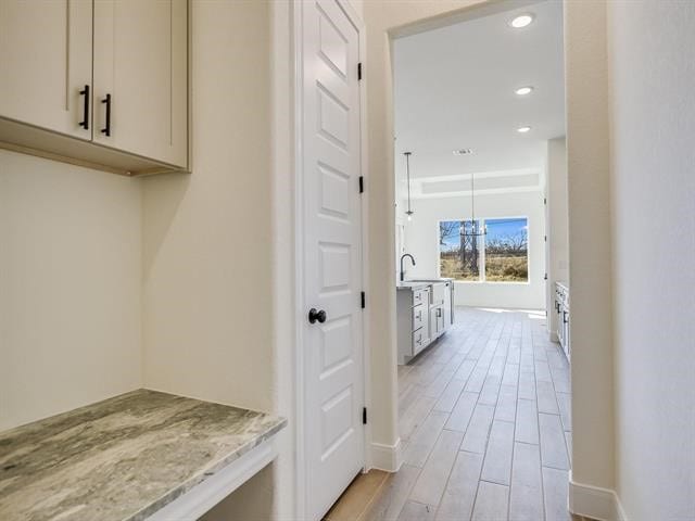 mudroom with sink