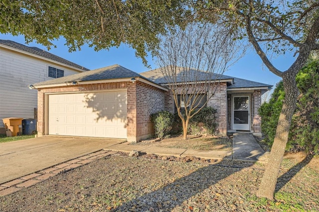 ranch-style home featuring a garage