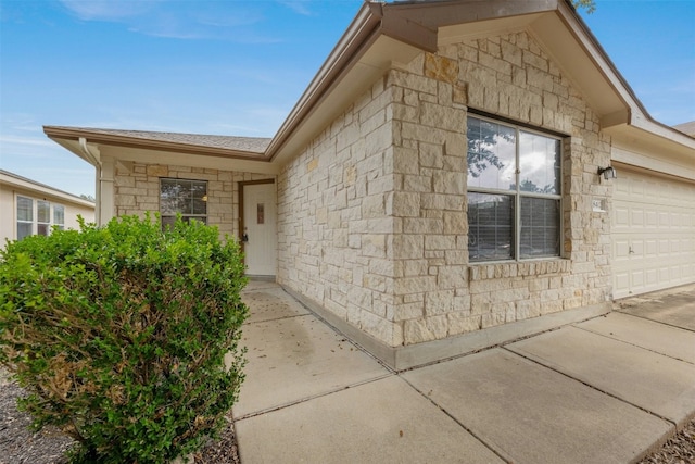 view of home's exterior featuring a garage