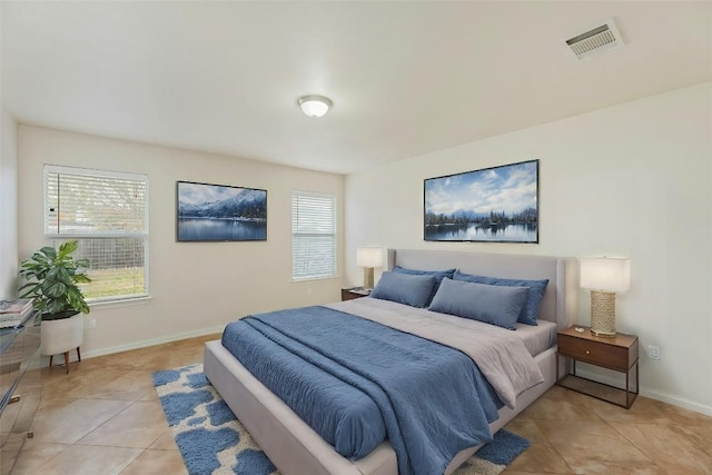 view of tiled bedroom