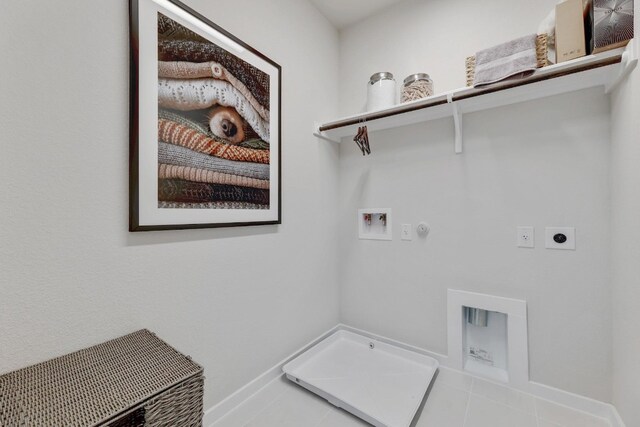 laundry area with electric dryer hookup, gas dryer hookup, and hookup for a washing machine