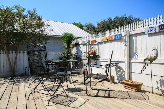 view of wooden terrace