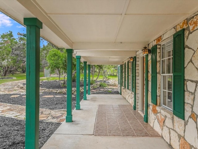 view of patio with a porch