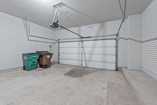 garage featuring a garage door opener