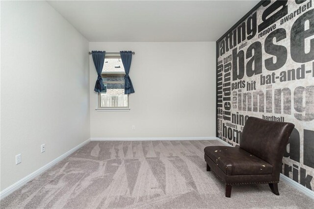 sitting room with carpet