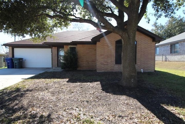 ranch-style home with a garage