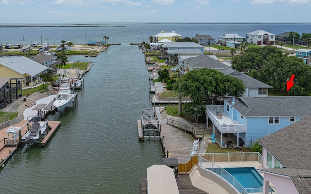 246 Starboard Ave, Rockport, TX 78382 - aerial perspective of suburban area featuring a large body of water