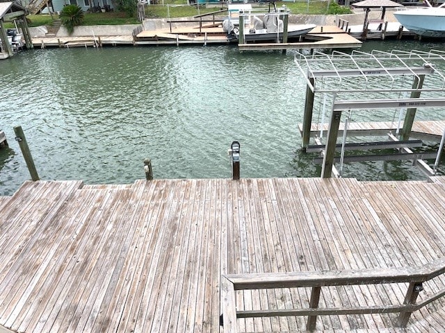 246 Starboard Ave, Rockport, TX 78382 - dock with boat lift and a water view