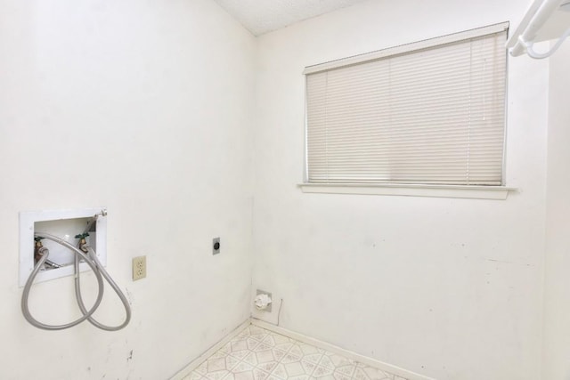 laundry area with hookup for an electric dryer and washer hookup