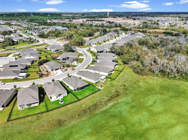 bird's eye view with a residential view