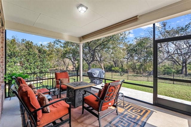 view of sunroom / solarium