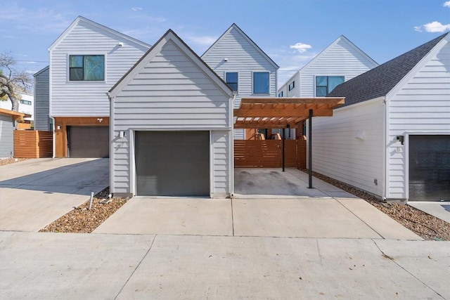 view of front of house with a carport