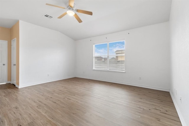 6204 Taree Loop, Killeen, TX 76549 - unfurnished room with wood finished floors, lofted ceiling, ceiling fan, and baseboards