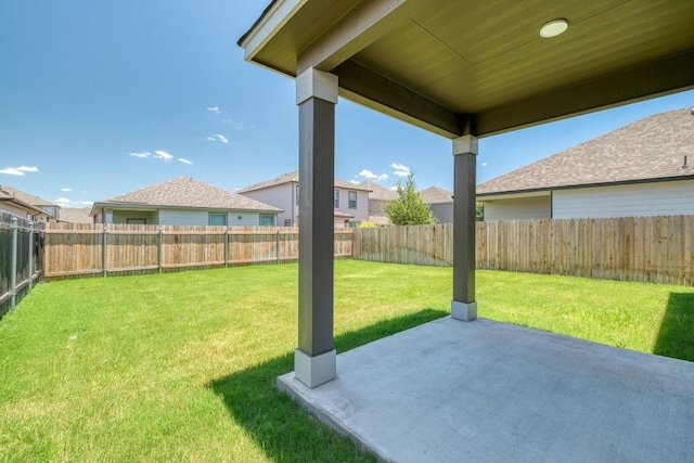 14013 Vigilance St, Manor, TX 78653 - fenced backyard featuring a patio