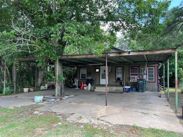 view of car parking with a carport