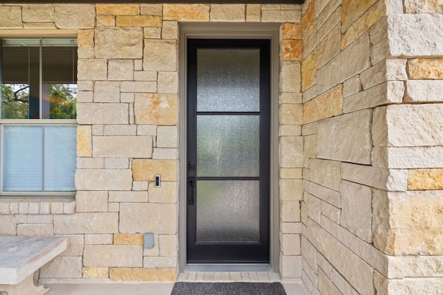1005 Jewell St, Austin, TX 78704 - property entrance featuring stone siding