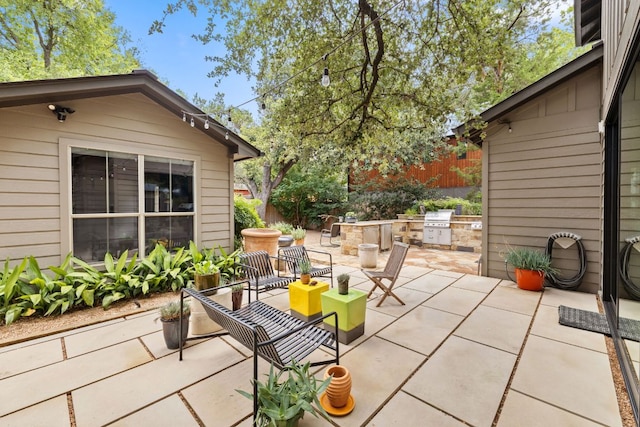 1005 Jewell St, Austin, TX 78704 - view of patio with an outdoor kitchen