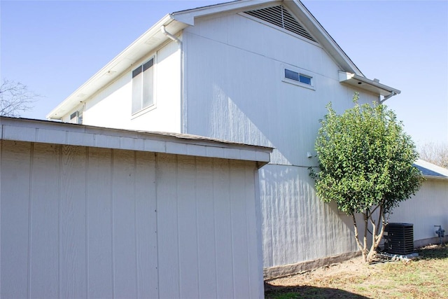 view of property exterior featuring cooling unit