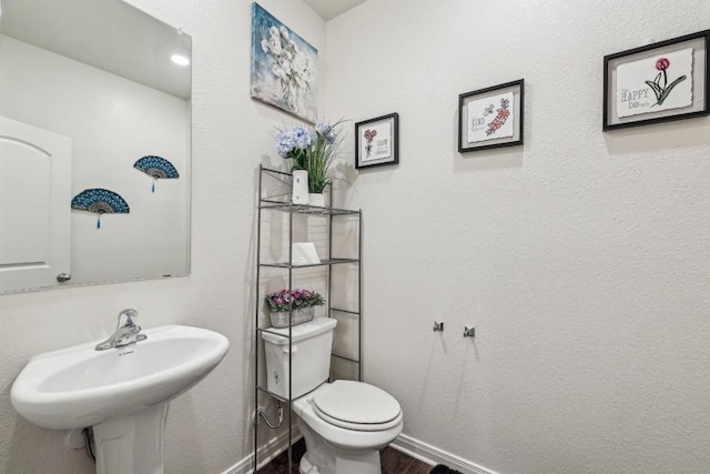 bathroom with toilet and sink