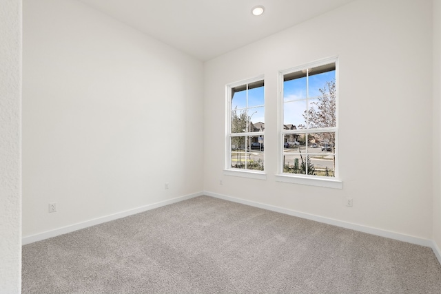 view of carpeted spare room