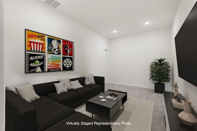 view of carpeted living room