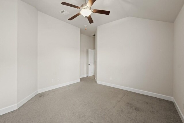 2715 Mariposa Way, Round Rock, TX 78665 - carpeted spare room with vaulted ceiling and a ceiling fan
