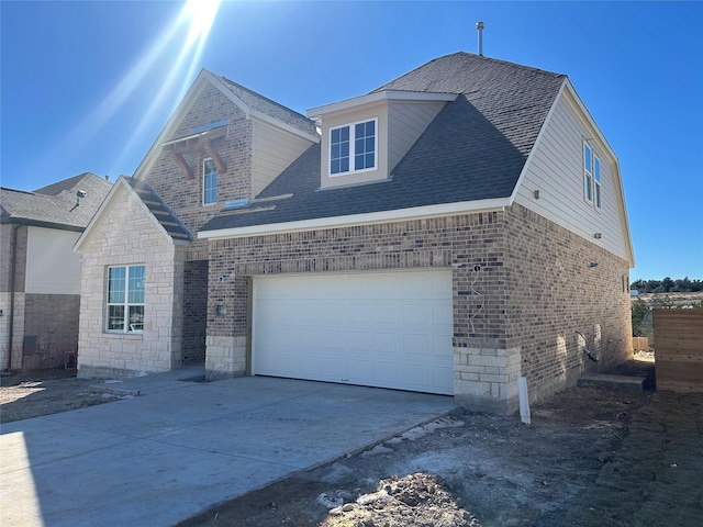 view of front of house featuring a garage