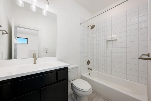 7501 Becasseau Dr, Austin, TX 78738 - full bathroom featuring vanity and washtub / shower combination