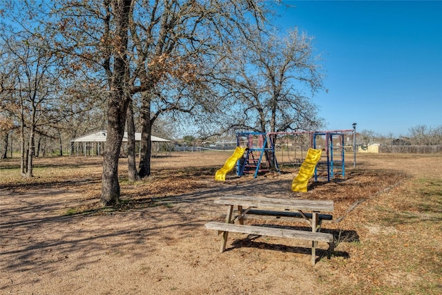 view of jungle gym