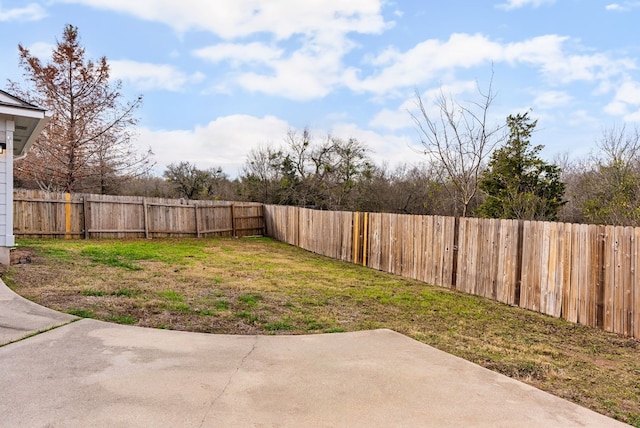 view of yard featuring a patio area