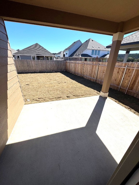 view of patio featuring a fenced backyard