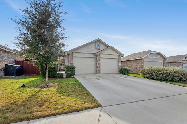 view of front of home featuring a front lawn