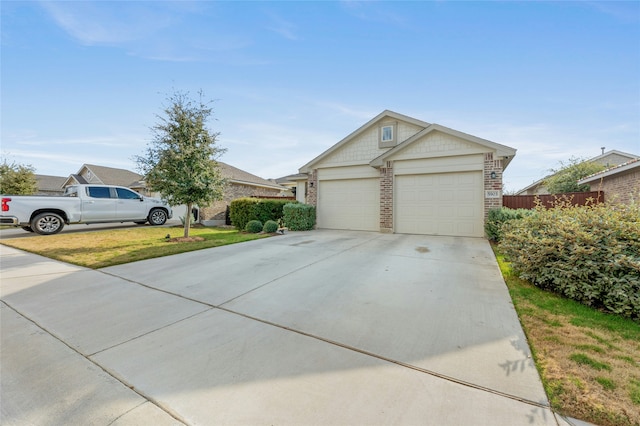 ranch-style house with a front lawn