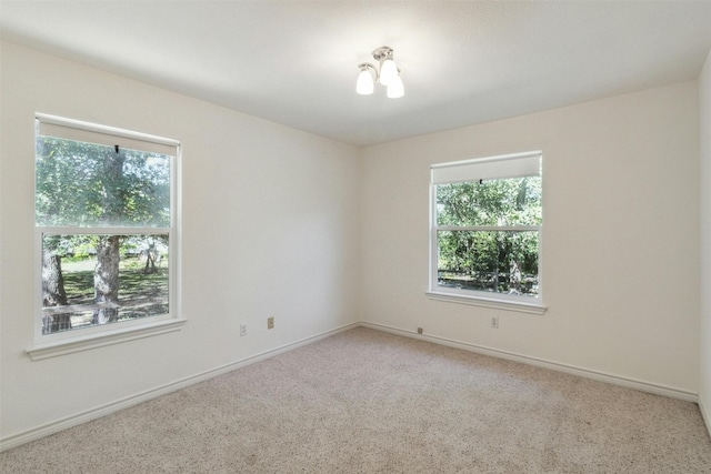 view of carpeted spare room