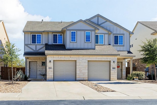 view of front of home featuring a garage