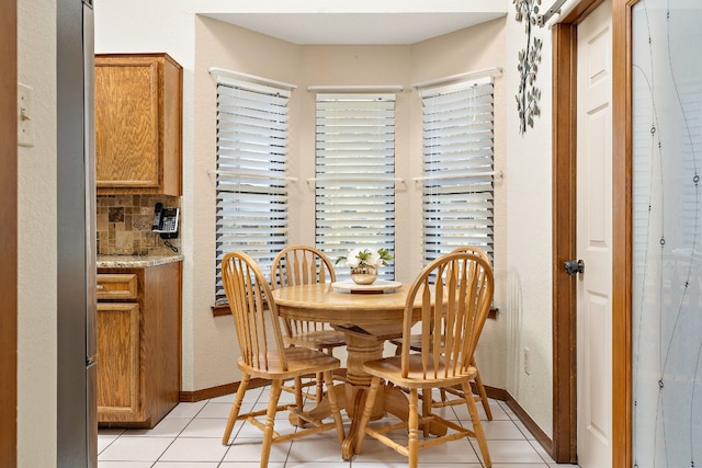 view of tiled dining room