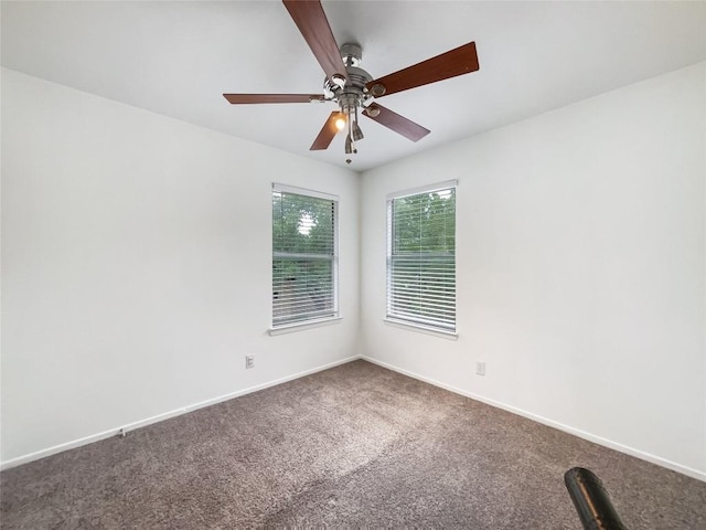 3424 Clarksburg Dr, Austin, TX 78745 - carpeted empty room featuring a ceiling fan and baseboards