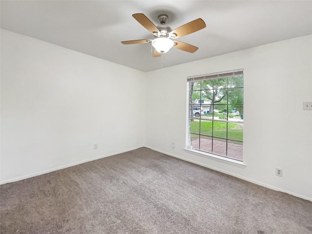 3424 Clarksburg Dr, Austin, TX 78745 - unfurnished room with carpet floors, ceiling fan, and baseboards